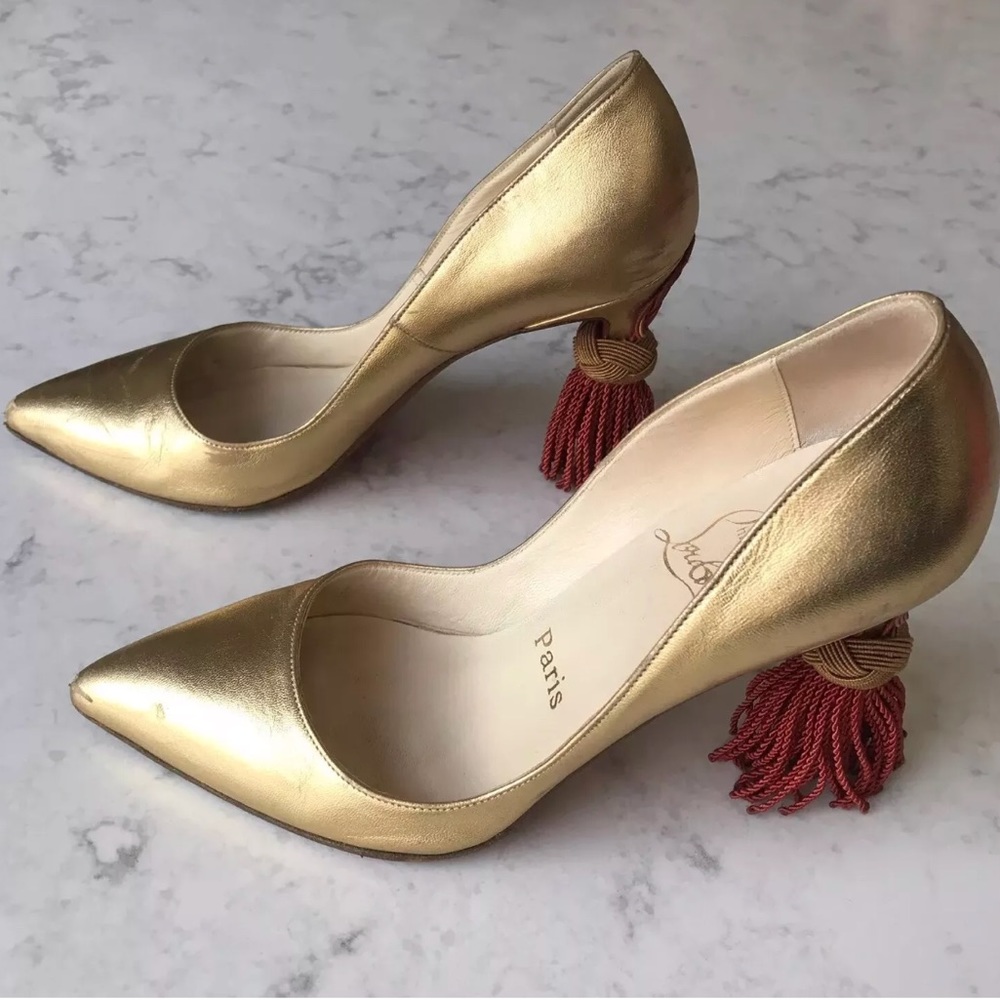 Christian Louboutin Pigalle Tassel Heels - Picture 1 of 8